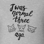 I was normal three cats ago