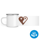 Кружка металлическая белая (круговая запечатка)