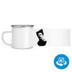 Кружка металлическая белая (круговая запечатка)