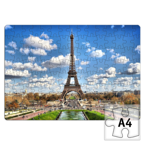 Пазл с принтом  Эйфелева башня