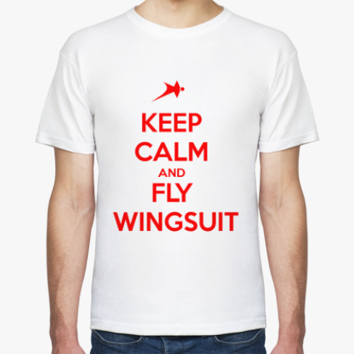 Футболка с принтом wingsuit skydiving прыжки парашют