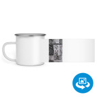 Кружка металлическая белая (круговая запечатка)