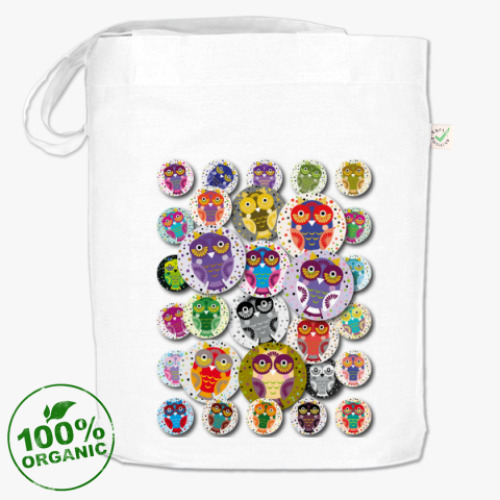 Сумка шоппер с принтом Совята