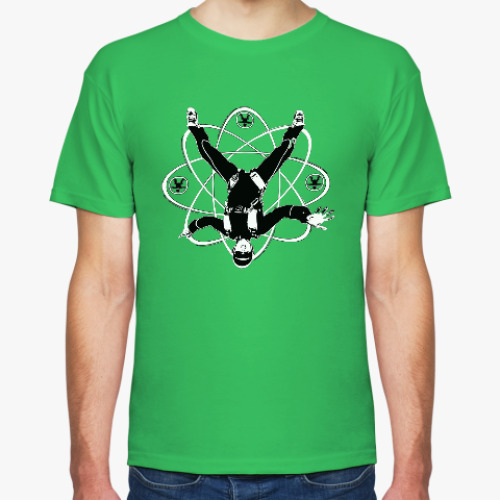 Футболка с принтом skydiving прыжки с парашютом skydiving