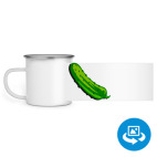 Кружка металлическая белая (круговая запечатка)