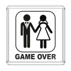 Магнит 6.5 x 6.5 см Свадьба GAME OVER