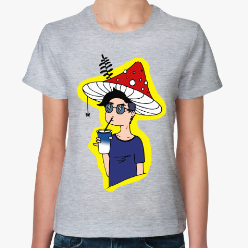 Женская футболка с принтом Мухомор