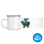 Кружка металлическая белая (круговая запечатка)