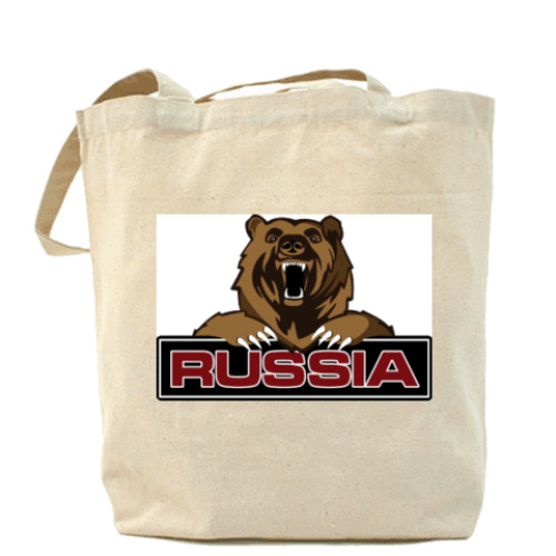 Сумка шоппер с принтом  Russia