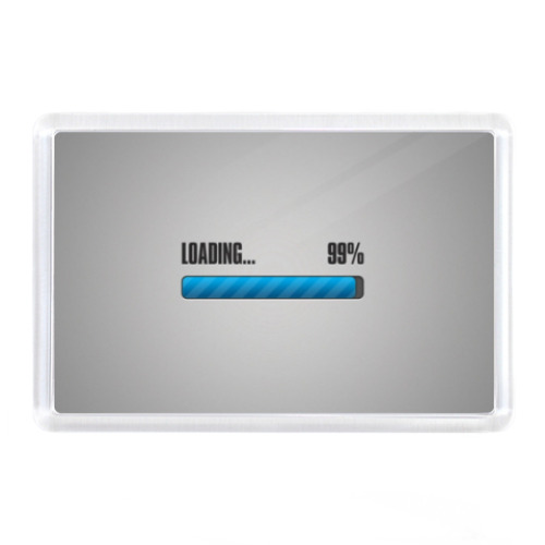 Магнит с принтом Loading 99%