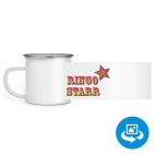 Кружка металлическая белая (круговая запечатка)