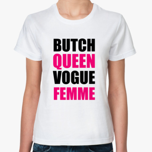 Классическая футболка с принтом BQVF