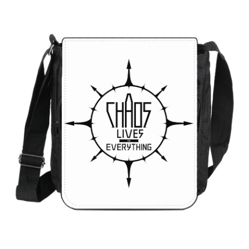 Сумка на плечо (мини-планшет) с принтом Chaos lives in everything