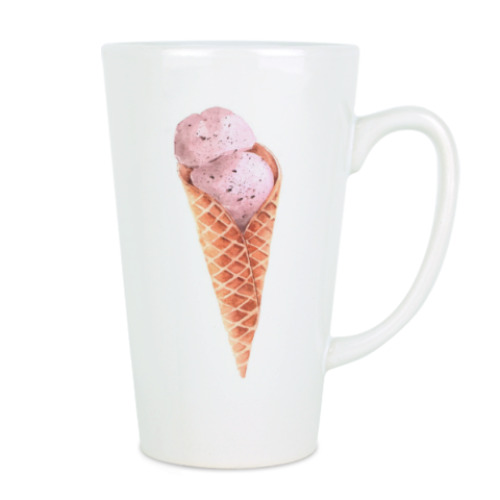 Чашка Латте с принтом Мороженое
