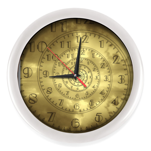 Настенные часы с принтом Часовая спираль