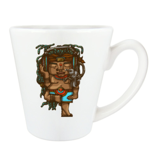 Чашка Латте с принтом Раста, дреды, музыка