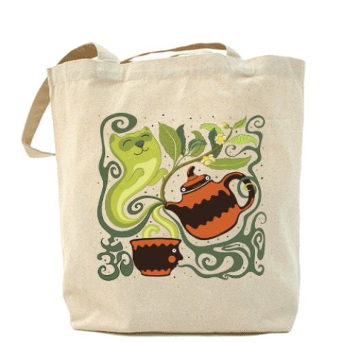 Сумка шоппер с принтом Волшебный коточай