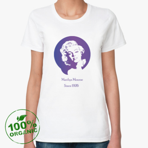 Женская футболка из органик-хлопка с принтом Marilyn Monroe