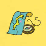 Пиратская карта и компас