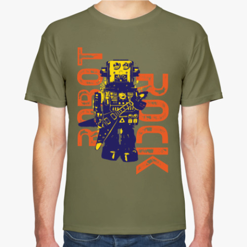 Футболка с принтом Robot Rock