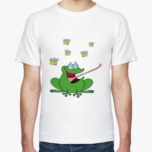 Футболка с принтом Лягушка и муха