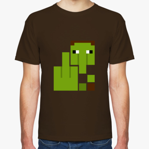 Футболка с принтом Майнкрафт Житель, Minecraft