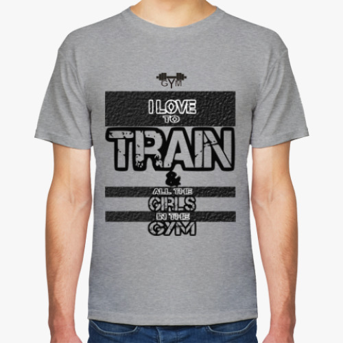 Футболка с принтом я люблю тренировки!