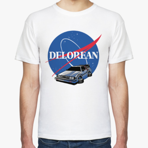 Футболка с принтом Делориан (Назад в будущее)