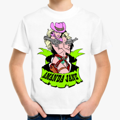 Детская футболка с принтом 'Ковбой Аманда'