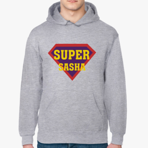 Толстовка худи с принтом Супер саша