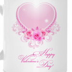 Сердечко с поздравлением в День Святого Валентина