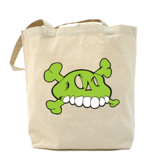 Сумка шоппер с принтом Череп.