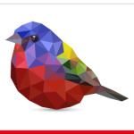 Птичка из полигонов