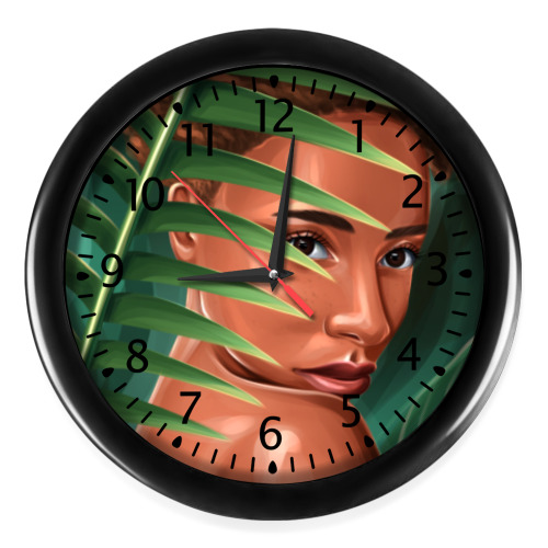 Настенные часы с принтом Арт «тропики»