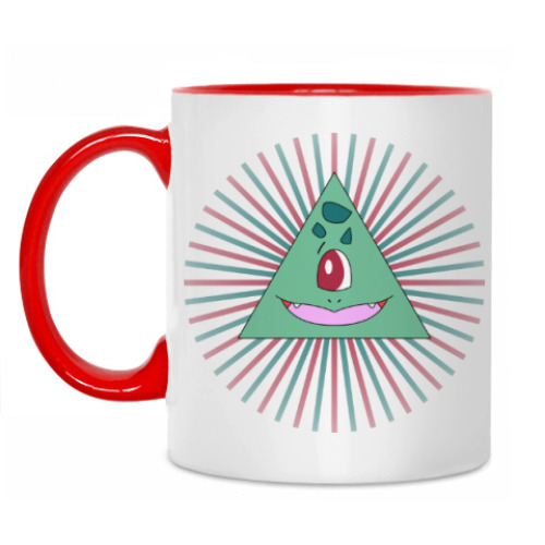 Кружка с принтом Покемон-масон Бульбазавр