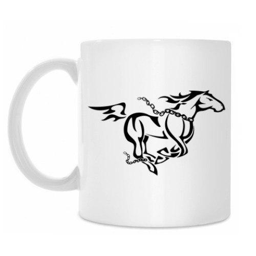 Кружка с принтом Бегущая лошадь