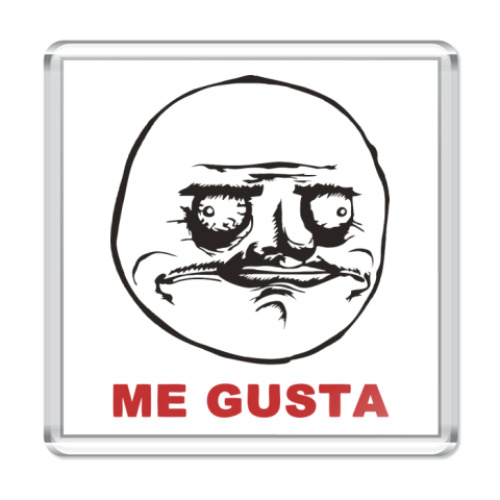 Магнит с принтом me gusta