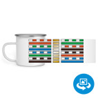 Кружка металлическая белая (круговая запечатка)