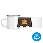 Кружка металлическая белая (круговая запечатка)