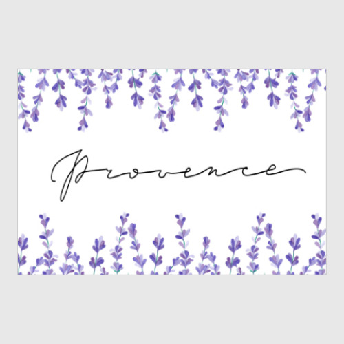 Постер с принтом Прованс: Лаванда акварель