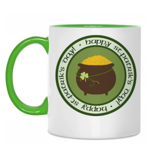 Кружка с принтом Горшочек лепрекона