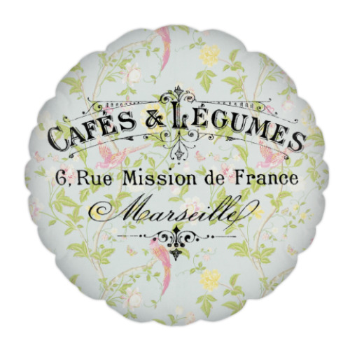 Подушка с принтом Уют в стиле Прованс