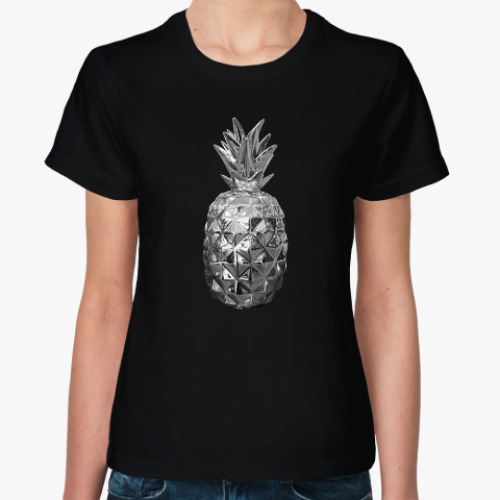Женская футболка с принтом Silver Pineapple