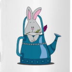 Зайчонок в садовой лейке