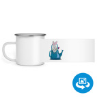 Кружка металлическая белая (круговая запечатка)