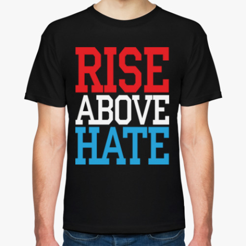 Футболка с принтом Rise Above Hate