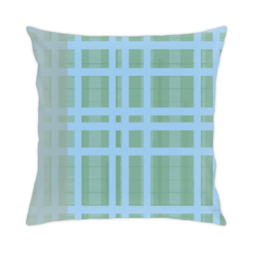 Подушка с принтом ткань в клетку