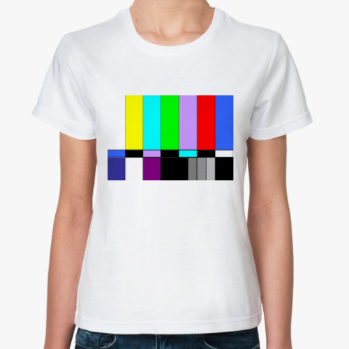Классическая футболка с принтом TV Color Bars