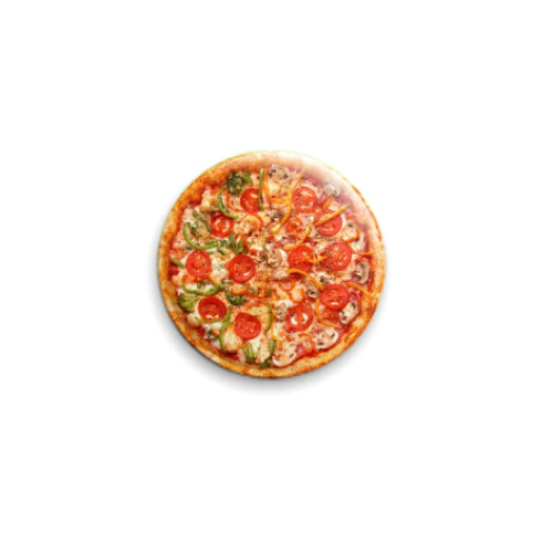 Значок 25мм с принтом Пицца!