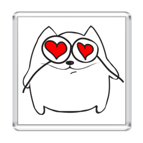 Магнит с принтом Мартовский кот